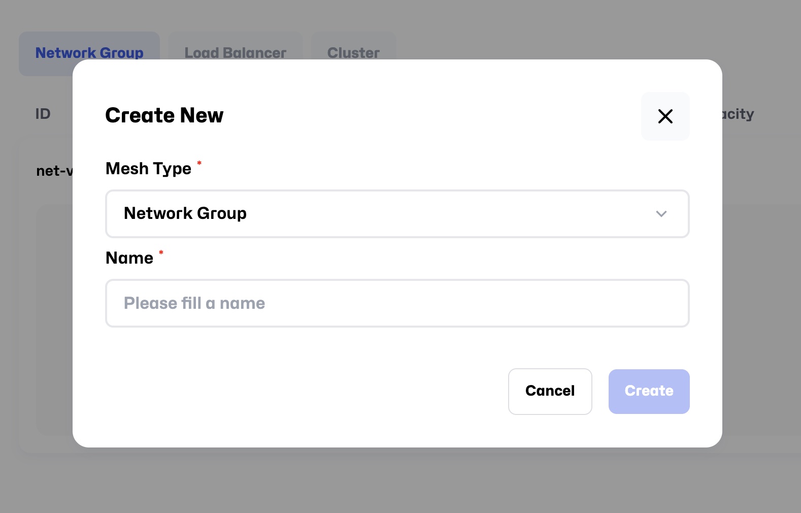 Create New Mesh